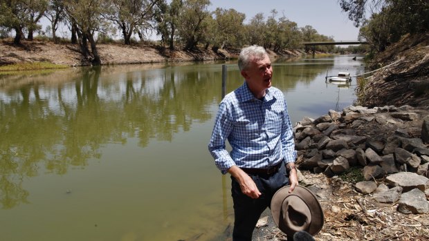 Tony Burke, federal Labor's environment spokesman, visited the site of the massive fish kill at Menindee. 