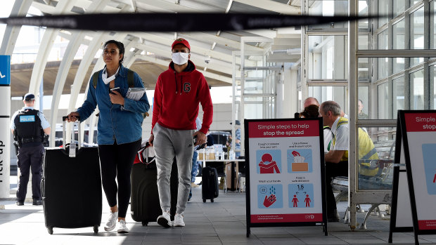 Sydney Airport is operating at about 2 per cent of its normal passenger volumes. 