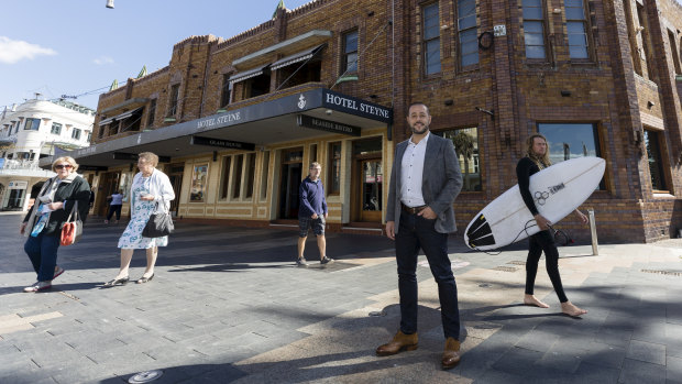 Sam Arnaout, is the new owner of the Hotel Steyne at Manly Beach.