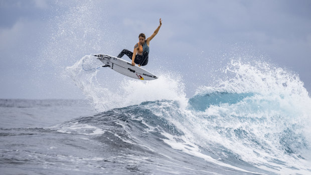 Molly Picklum takes flight in Tahiti last year.