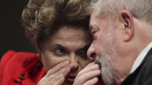 Brazil's former president Luiz Inacio Lula da Silva pictured,  with ousted President Dilma Rousseff in July, 2017.