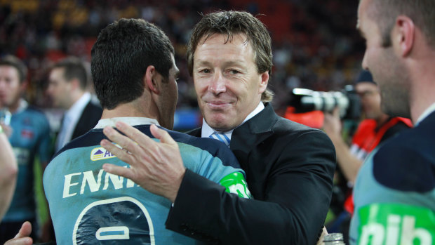 Craig Bellamy and Michael Ennis after the game three win.