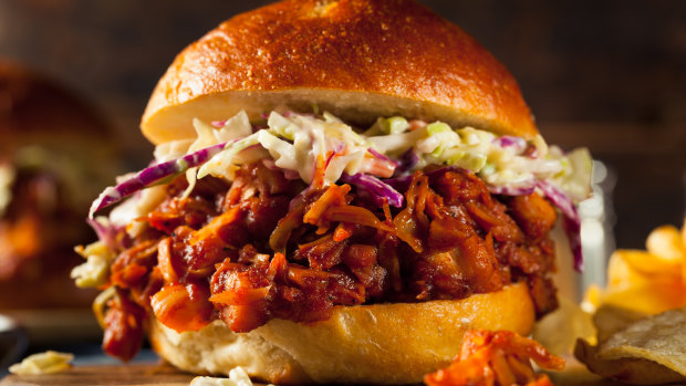A pulled jackfruit vegan burger is one of many vegan meat variations driving soaring sales.