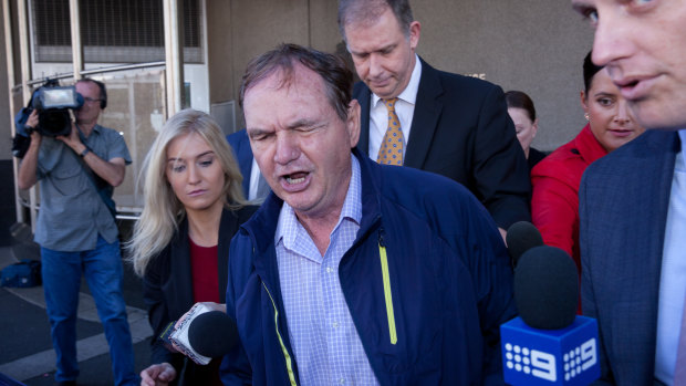 Paul Pisasale leaving court in 2017.