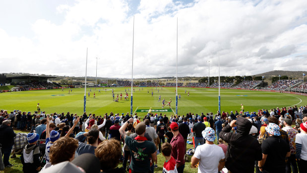 North Melbourne and the Brisbane Lions do battle in the Adelaide Hills on Saturday.