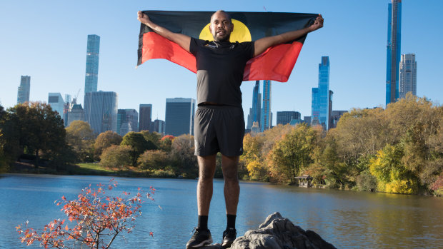 Jordan Armstrong is running in the New York City marathon, where his uncle, Charlie Maher, was the first Indigenous Australian to cross the finish line.
