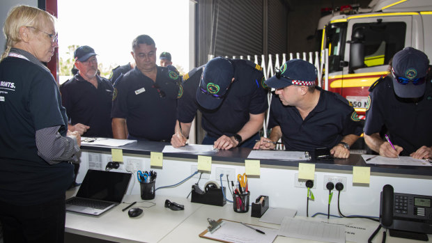 More than 70 Queensland firefighters, including paid Fire and Rescue staff and Rural Fire Service volunteers, are flying to NSW to relieve exhausted teams on the ground around Sydney.