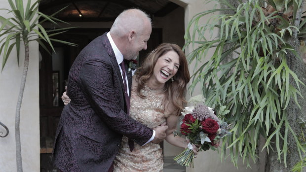 Brisbane radio personality Robin Bailey with her second husband, Sean Pickford.