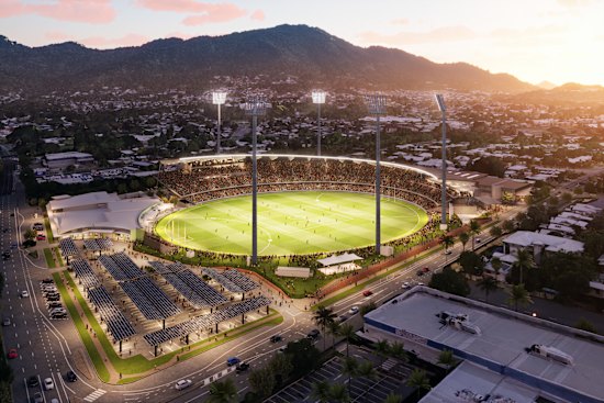Plams fpr a revelpment of Cazalys Stadium in Cairns to a 20,000-seat arena. 