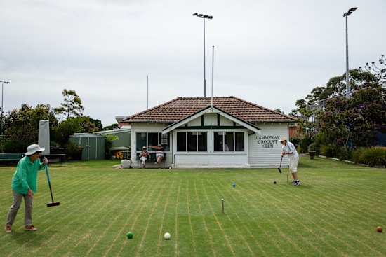Cammeray: Members of the Bronze team at the Cammeray Croquet Club play a match at the club in Cammeray.