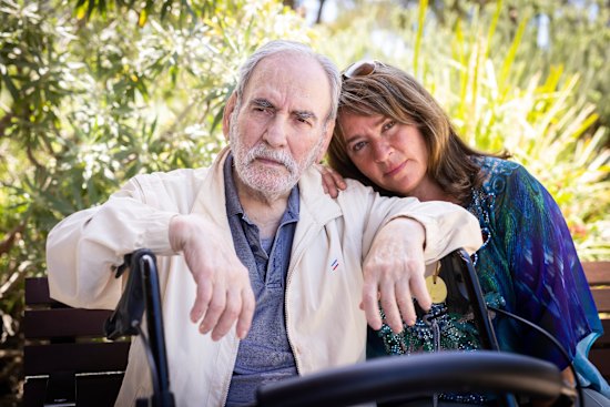 Con Velissaris with daughter Mary. He lived at St Basil’s in 2020 when its outbreak started, and caught COVID-19. He survived.