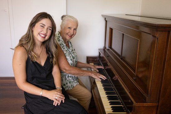 Indie-pop singer Jem Cassar-Daley with her grandmother Dell.