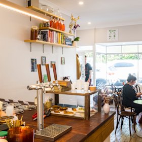 The couple's Tecoma cafe serves coffee, sweets and gelati.