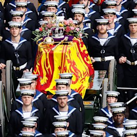 The Queen’s coffin