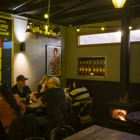 By the fireplace is the place to be.