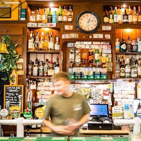 Inside The Irish Times Pub.