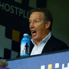 Craig Bellamy releases some frustration.