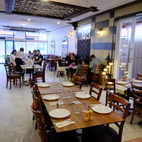 Inside the Northcote restaurant.