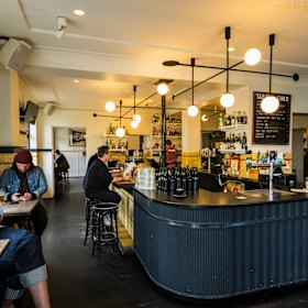 Inside the Builders Arms Hotel in Fitzroy.