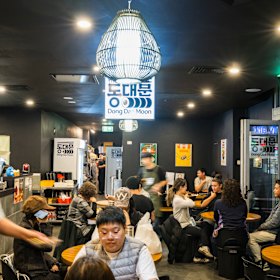 Inside the Koreatown restaurant.