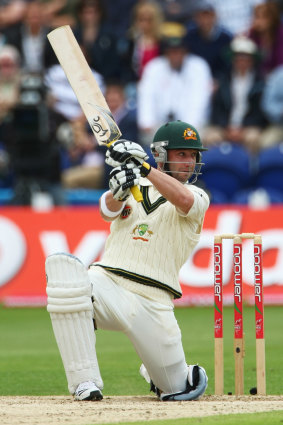 Hughes had a homespun batting technique.