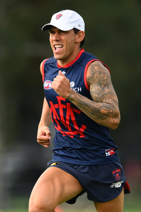 "Up on his toes": Melbourne recruit Harley Bennell.
