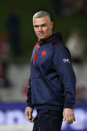 Jason Ryles watches from the sideline.