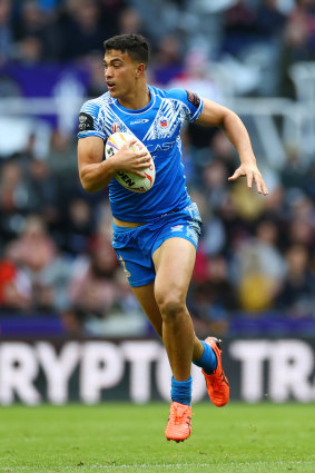 Joseph Suaali’i in action for Samoa.