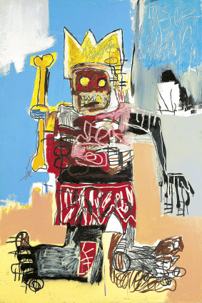 Jean-Michel Basquiat, Untitled 1982, acrylic and oilstick on wood panel.