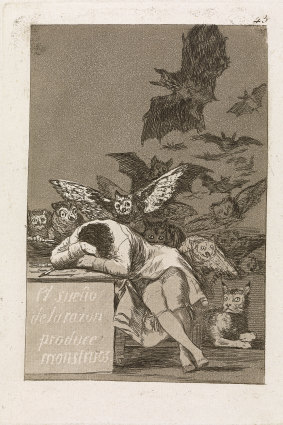 The Sleep of Reason Produces Monsters, 1797-98, by Francisco Goya.