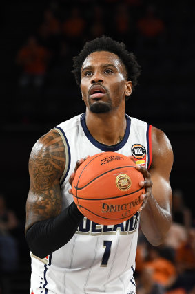 Antonius Cleveland of the 36ers missed two free throws to seal the game but redeemed himself with a late strip on Cairns’ Tahjere McCall.