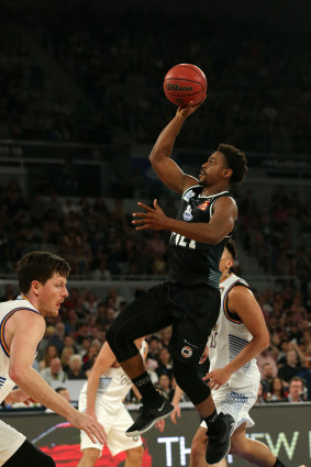 High flyer: United's Casper Ware lines up a lay-up.