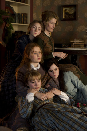 Clockwise from top left, Saoirse Ronan, Laura Dern, Emma Watson, Florence Pugh and Eliza Scanlen in Greta Gerwig's Little Women. 