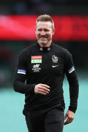 Former Collingwood coach Nathan Buckley pictured last season.