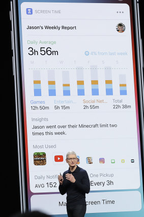 Blessing or curse? Apple's Tim Cook explains the 'Screen Time' feature.