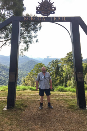 Peter Moody on the Kokoda Trail in Papua New Guinea.