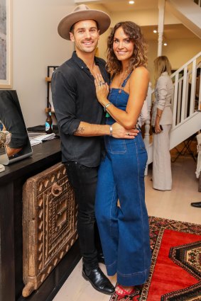 Matty "J" Johnson and Laura Byrne at the launch of her new jewellery store, ToniMay in Paddington this week.