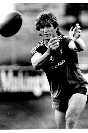 Des Hasler in 1987, during his playing days at Manly.