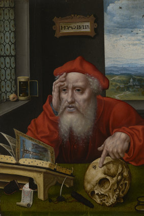 Saint Jerome, Joos van Cleve (manner of), 1530-1540s (detail). 
