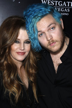 Lisa Marie Presley and Benjamin Keough together in 2015 at the premiere of The Elvis Experience musical in Las Vegas.