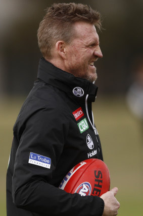 Testing times: Pies coach Nathan Buckley.