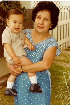 Jason with Nan Ruby at her home in Melbourne.