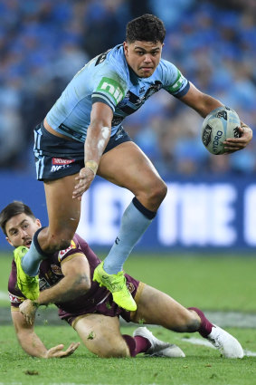 Big talent: Latrell Mitchell was instrumental in the Blues' series victory last year.