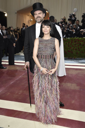 David Harbour and Lily Allen at the Met Gala earlier this month.