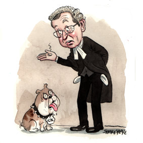 ICAC chief commissioner Peter Hall. Illustration: John Shakespeare