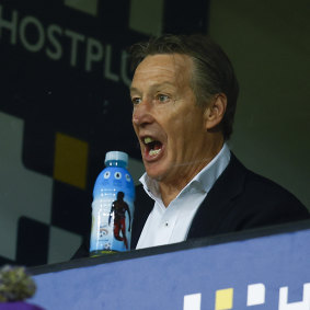 Craig Bellamy releases some frustration.