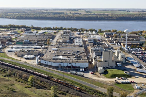 A 3M PFAS plant in Cottage Grove, Minnesota. It was one of the main manufacturing plants for forever chemicals that have contaminated the world.