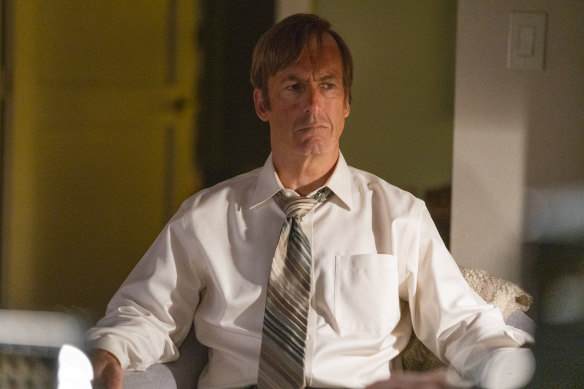 Odenkirk as Jimmy McGill in a scene from Better Call Saul. 