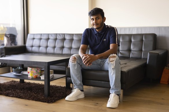 International student Tanay Sanjay Shah spent months sleeping on a friend’s couch when he first arrived in Australia.
