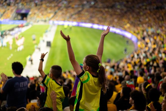 Fans packed out Stadium Australia on Saturday night.